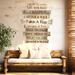 A rustic extra large lake house rule wall hanging. personalized lake life rules are wood burned onto 12 reclaimed boards.